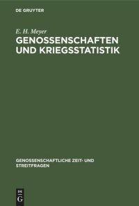 cover of the book Genossenschaften und Kriegsstatistik