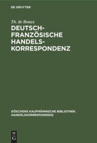 cover of the book Deutsch-Französische Handelskorrespondenz