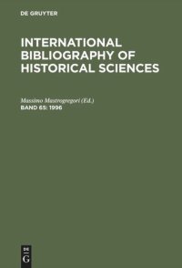 cover of the book International Bibliography of Historical Sciences: Band 65 1996