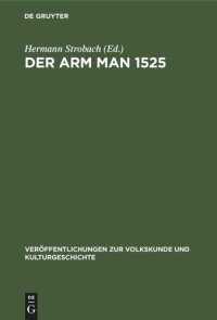 cover of the book Der arm man 1525: Volkskundliche Studien