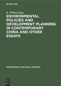 cover of the book Environmental Policies and Development Planning in Contemporary China and Other Essays