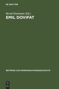 cover of the book Emil Dovifat: Studien und Dokumente zu Leben und Werk