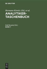 cover of the book Analytiker-Taschenbuch: Band 7