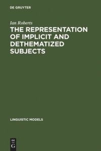 cover of the book The Representation of Implicit and Dethematized Subjects