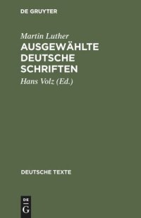 cover of the book Ausgewählte deutsche Schriften