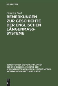 cover of the book Bemerkungen zur Geschichte der englischen Längenmass-Systeme