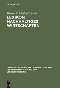 cover of the book Lexikon Nachhaltiges Wirtschaften