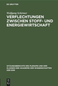 cover of the book Verflechtungen zwischen Stoff- und Energiewirtschaft