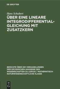 cover of the book Über eine lineare Integrodifferentialgleichung mit Zusatzkern