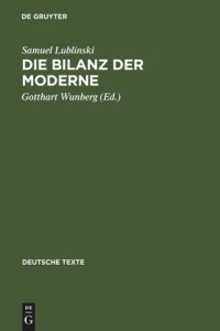 cover of the book Die Bilanz der Moderne