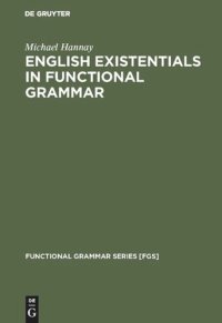 cover of the book English existentials in functional grammar