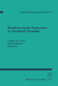 cover of the book Morphosyntactic Expression in Functional Grammar