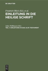 cover of the book Einleitung in die Heilige Schrift: Teil 1 Einleitung in das Alte Testament