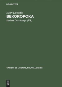 cover of the book Bekoropoka: Quelques aspects de la vie familiale et sociale d’un village malgache