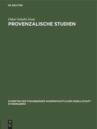 cover of the book Provenzalische Studien