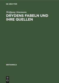 cover of the book Drydens Fabeln und ihre Quellen