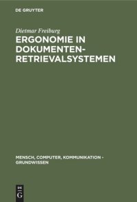 cover of the book Ergonomie in Dokumenten-Retrievalsystemen