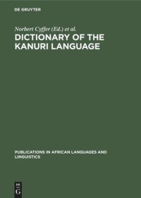 cover of the book Dictionary of the Kanuri Language