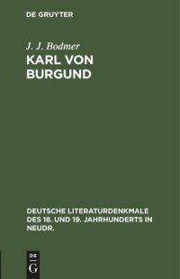 cover of the book Karl von Burgund: Ein Trauerspiel (Nach Aeschylus)