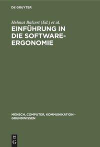 cover of the book Einführung in die Software-Ergonomie