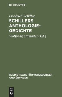 cover of the book Schillers Anthologie-Gedichte