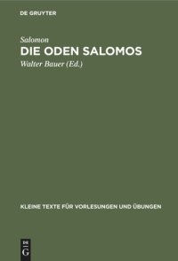 cover of the book Die Oden Salomos