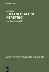 cover of the book Luciani Dialogi meretricii