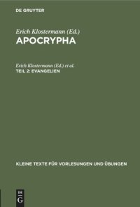 cover of the book Apocrypha: Teil 2 Evangelien