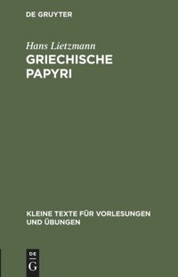 cover of the book Griechische Papyri