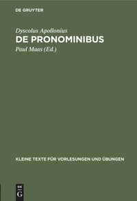 cover of the book De Pronominibus