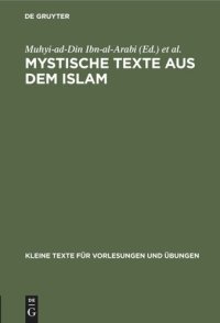 cover of the book Mystische Texte aus dem Islam: Drei Gedichte des Arabi 1240