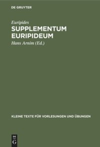 cover of the book Supplementum Euripideum