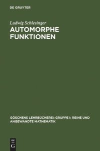 cover of the book Automorphe Funktionen