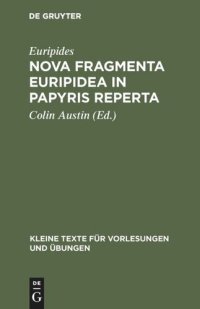 cover of the book Nova fragmenta Euripidea in papyris reperta