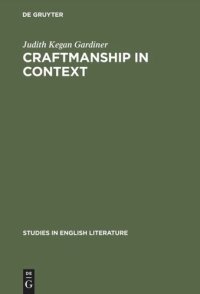 cover of the book Craftmanship in Context: The Development of Ben Jonson's Poetry