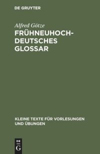cover of the book Frühneuhochdeutsches Glossar