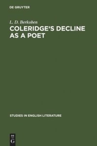 cover of the book Coleridge's decline as a poet