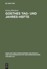 cover of the book Goethes Tag- und Jahres-Hefte