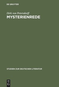 cover of the book Mysterienrede: Zum Selbstverständis romantischer Intellektueller