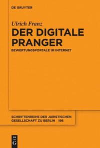 cover of the book Der digitale Pranger: Bewertungsportale im Internet