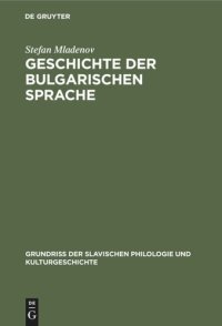 cover of the book Geschichte der bulgarischen Sprache