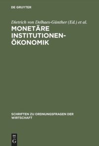 cover of the book Monetäre Institutionenökonomik