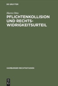 cover of the book Pflichtenkollision und Rechtswidrigkeitsurteil