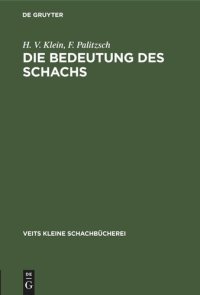 cover of the book Die Bedeutung des Schachs