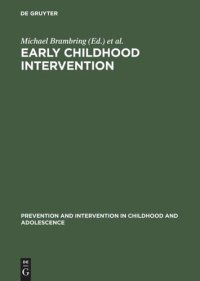 cover of the book Early Childhood Intervention: Theory, Evaluation, and Practice