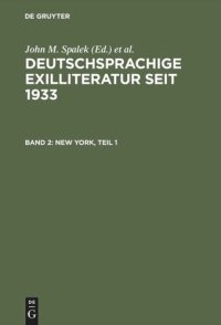 cover of the book Deutschsprachige Exilliteratur seit 1933: Band 2 New York