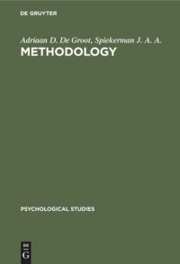 cover of the book Methodology: Foundations of inference and research in the behavioral sciences