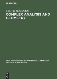 cover of the book Complex Analysis and Geometry: Proceedings of a Conference at The Ohio State University, June 3–6, 1999