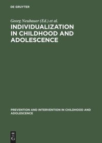 cover of the book Individualization in Childhood and Adolescence