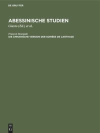 cover of the book Abessinische Studien: Die amharische Version der Soirées de Carthage